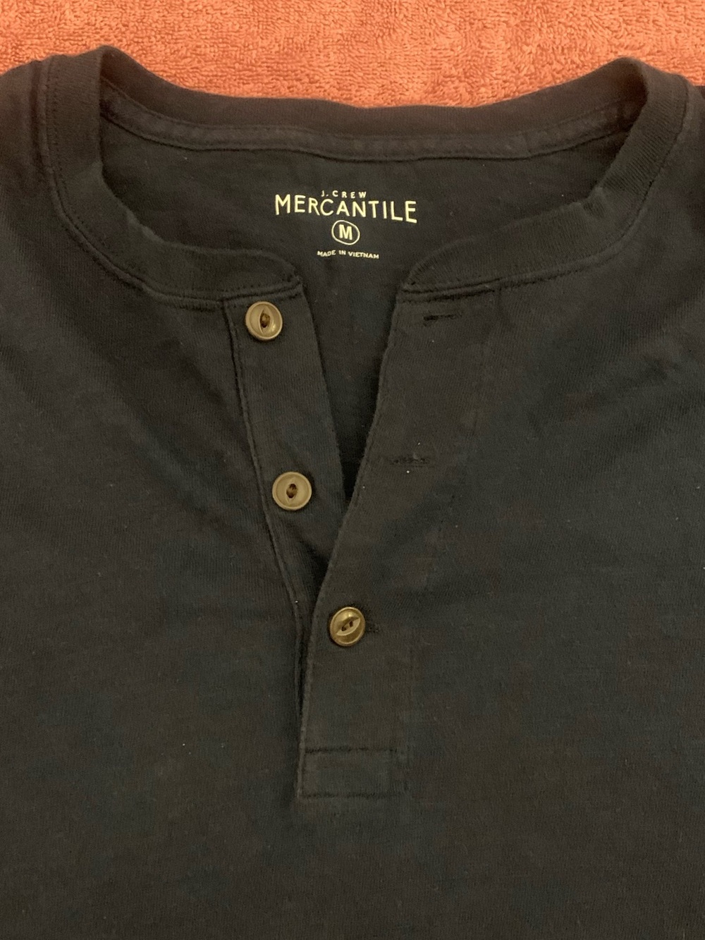 J CREW MERCANTILE SS 3 Button Henley Tee